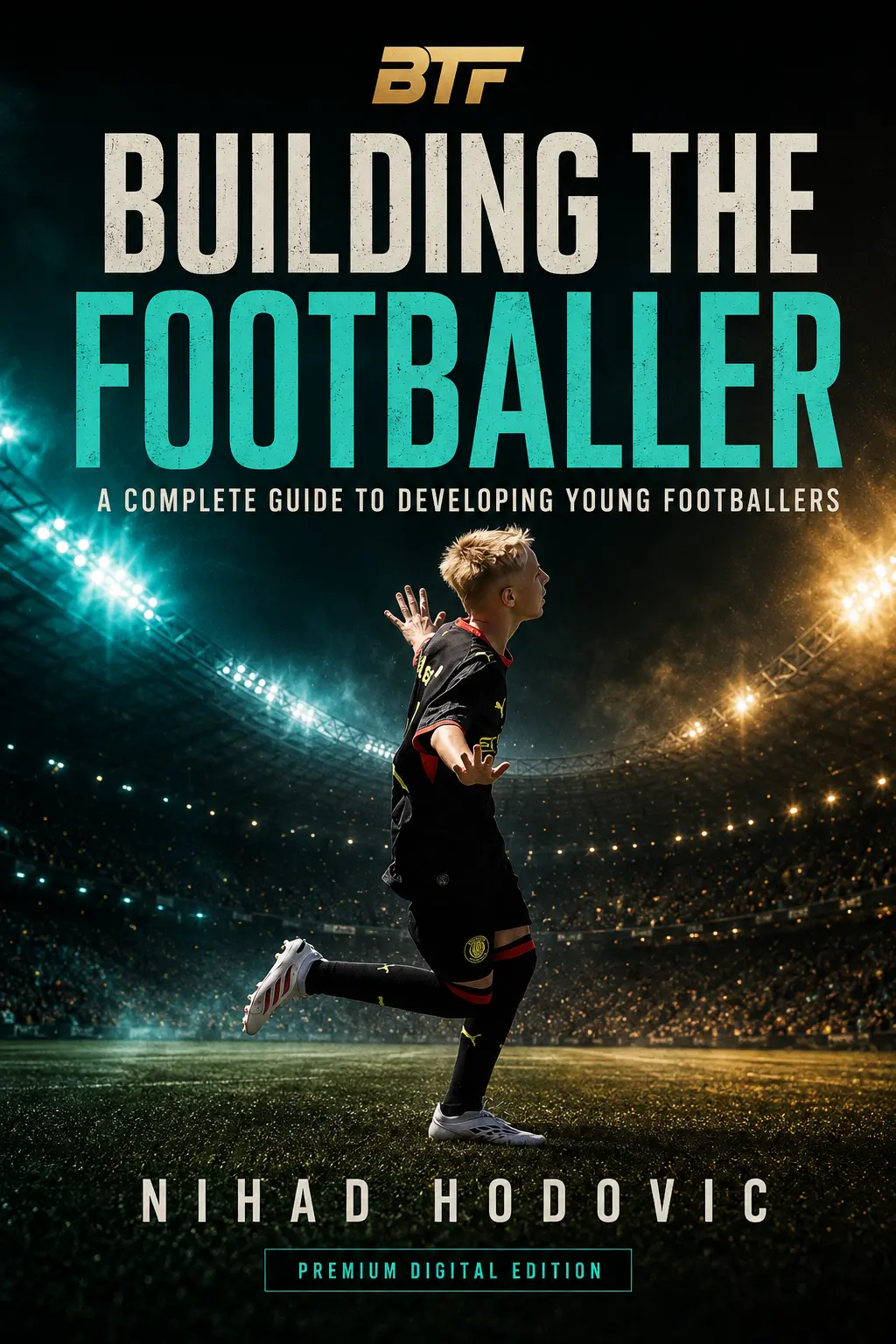 Building the Footballer premium digital book cover featuring Dino