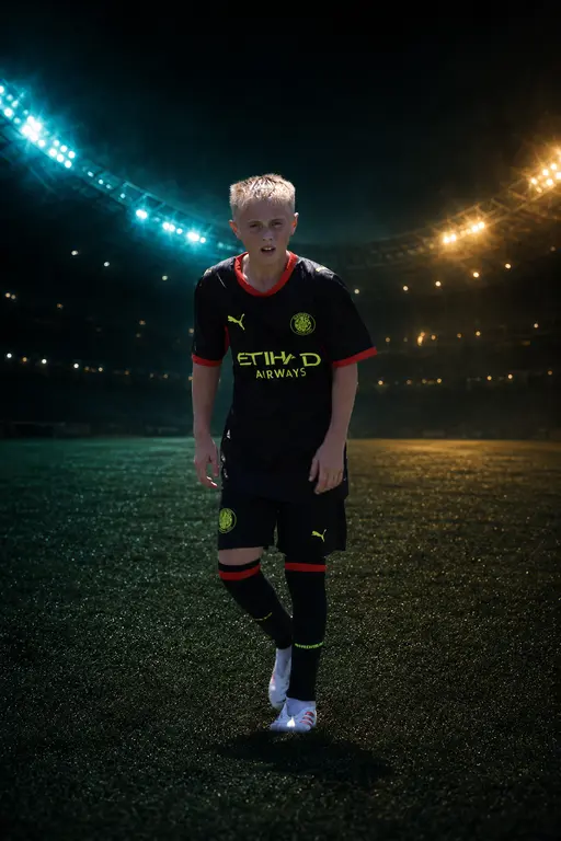 Dino in a cinematic football stadium representing the training video library